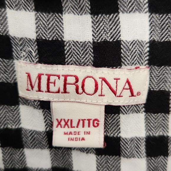 Merona Black & White Checkered Button-Down Top - Picture 12 of 13